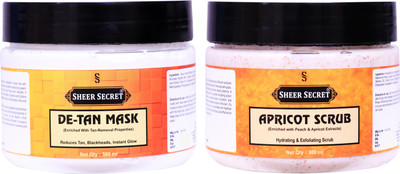 Sheer Secret De-tan Mask 300ml and Apricot Scrub 300ml(2 Items in the set)