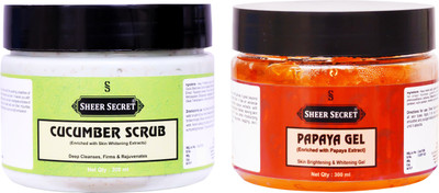 Sheer Secret Cucumber Scrub 300ml and Papaya Gel 300ml(2 Items in the set)