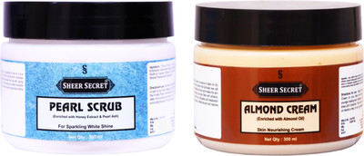 Sheer Secret Pearl Scrub 300ml and Almond Cream 300ml(2 Items in the set)