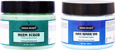 Sheer Secret Neem Scrub 300ml and Hair Spa 300ml(2 Items in the set)