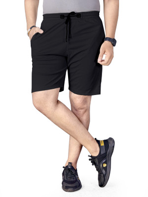 shree shiv fashion Solid Men Black Regular Shorts