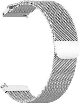 AOnes Magnetic Loop Watch Strap for Noise Colorfit Caliber 2 Buzz Smart Watch Strap(Silver)