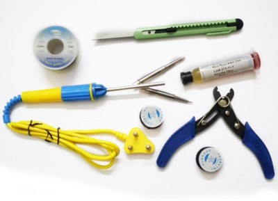 Buyyart New Soldering Iron kit Soldering Iron, Paste and Desoldering Wire 25 W Temperature Controlled(Flat Tip)