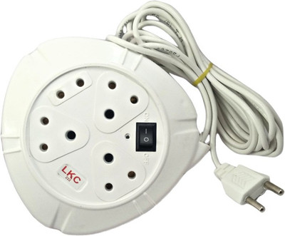 Sanhan ELECTRIC BOARD MULTI PLUG 4 sockets with 3.5 m wire 4  Socket Extension Boards(White, 3.5 m)