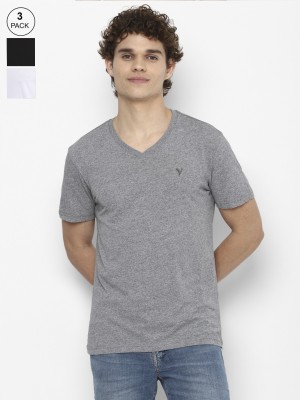 American Eagle Outfitters Solid Men V Neck Multicolor T-Shirt