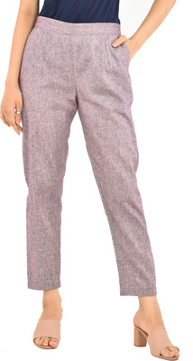 QuaClo Regular Fit Women Purple Trousers