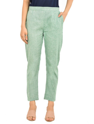 QuaClo Regular Fit Women Green Trousers