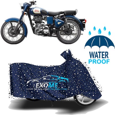 EXOME Two Wheeler Cover for Royal Enfield(Classic 350, Blue)