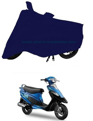 DSAMI Two Wheeler Cover for TVS(Scooty Pep Plus, Blue)