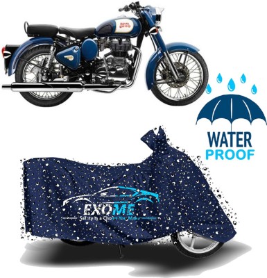 EXOME Two Wheeler Cover for Royal Enfield(Classic 350, Blue)