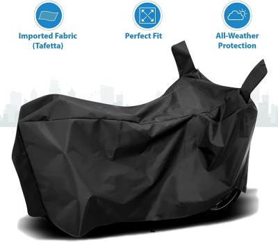 AutoGalaxy Waterproof Two Wheeler Cover for Universal For Bike(HF Deluxe Eco, Black)