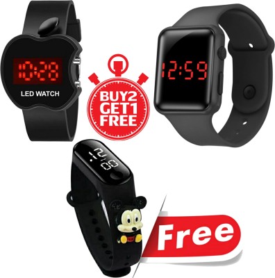 Ukp Kids digital led watch Pack Of 3 Watch Buy 2 Get 1 Free Analog-Digital Watch  - For Boys & Girls