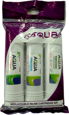 AquaOcean Inline Filter Set ro kit-Pre carbon-sedement-Post carbon Water Filters(1 pic) Media Filter Cartridge(0.001, Pack of 12)