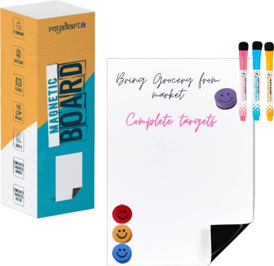 Royalkart Magnetic Dry-Erase Magnetic 30cm*20cm Whiteboards and Duster Combos(White)