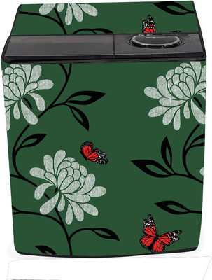 KVAR Semi-Automatic Washing Machine  Cover(Width: 84 cm, Green, Red)