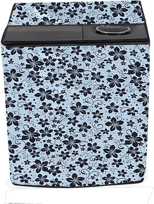 KVAR Semi-Automatic Washing Machine  Cover(Width: 84 cm, Black, Gray)