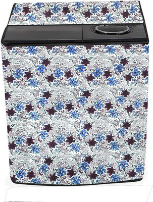 KVAR Semi-Automatic Washing Machine  Cover(Width: 84 cm, Maroon, Blue)