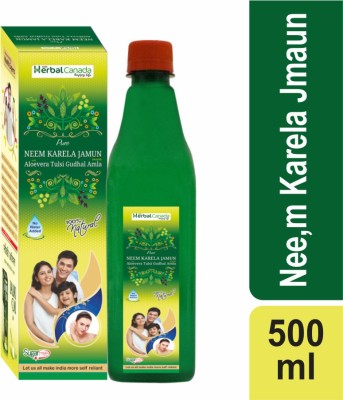 Herbal Canada Neem Karela Jamun Ras ( Juice ) | Helps for Blood Purifier & Skin Care | 500ml