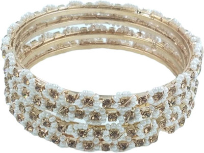 MAA MANSA DEVI Metal Tanzanite Gold-plated Bangle Set(Pack of 4)