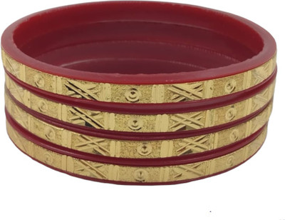 MAA MANSA DEVI Metal Tanzanite Gold-plated Bangle Set(Pack of 4)