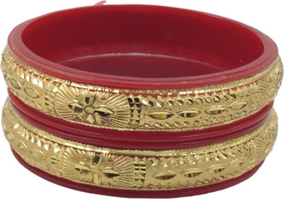 MAA MANSA DEVI Metal Tanzanite Gold-plated Bangle Set(Pack of 2)