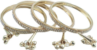 MAA MANSA DEVI Metal Tanzanite Gold-plated Bangle Set(Pack of 4)