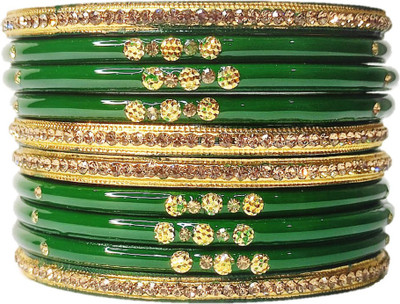 Anshi Creations Lac Bangle Set(Pack of 10)