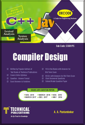 DECODE-Compiler Design for JNTU-H B.TECH III-II CSE/IT R16(English, Paperback, Mrs. Anuradha A. Puntambekar)