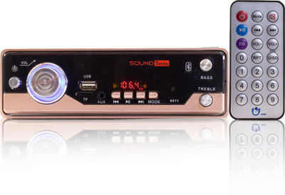 SOUND Tecno ST-012 Golden Bluetooth Car Media Player with FM/ USB/ AUX/SD-MMC MP3 Player Car Stereo(Single Din)