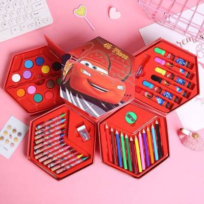 Colour Pencil Set for Kids Colors Box Color Pencil Crayons, Water Color  Sketch Pens Set of 46 Pieces For Office Use