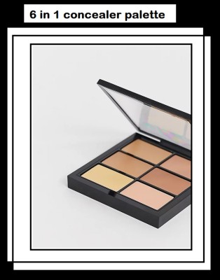 KA-KAIASHA 6 Color Waterproof Contour Palette long lasting Concealer (MULTI COLOR, 10 g) Concealer(MULTICOLOR, 20 g)