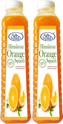 Badrika Pure Natural Himalayan Orange/Pahari Malta Squash Pack Of 2 (750 ML Each)(2 x 0.75 L)