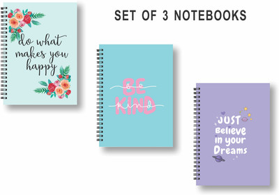 Papco notebook A5 Diary DOT GRID 144 Pages(Multicolor, Pack of 3)