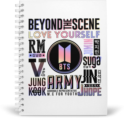 craft maniacs BTS BEYOND THE SCENE 160 RULED PAGES DIARY FOR BTS ARMY A5 Diary RULED 160 Pages(Multicolor)