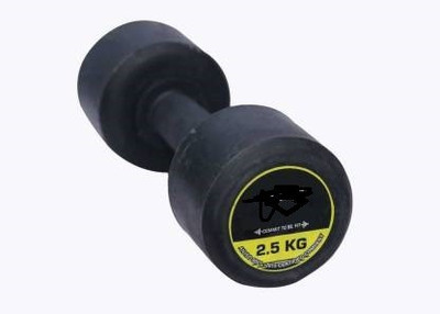 Hridya Trade Exclusive Quality Rubber Dumbbell Set Of (2.5 kg X 1) Fixed Weight Dumbbell(2.5 kg)