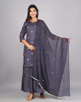 YUVVIK Women Kurta Sharara Set