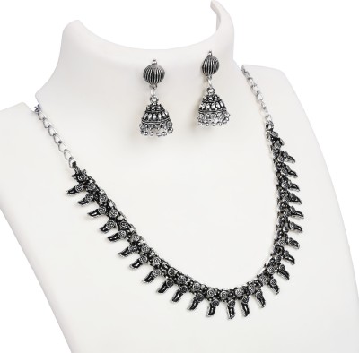 BJS Brass Silver Silver, Black Jewellery Set(Pack of 1)