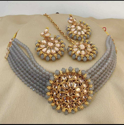 Lily Look Alloy Grey, Gold Jewellery Set(Pack of 1)