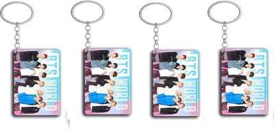 Convay BTS World Army Logo Rectangle Shape set 4 Key Chain