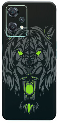 Mclaxa Tiger Green Eyes Mobile Back Skin, Tiger Green Eyes, ONE PLUS NORD CE 2 LITE 5G Mobile Skin(Tiger Green Eyes Skin With Super Matte Finish)