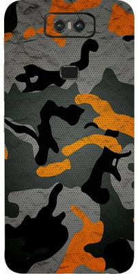 AsSkin Asus 6Z Mobile Skin(Ultra Super Military Orange Camouflage Skin With High Gloss Finish).)