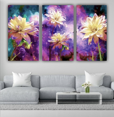 The seven colours Canvas Painiting Cotton Fine Grain Pre Stretched Canvas (Set of 1)(Canvas Board Color: Brown)