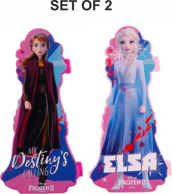 SKI Disney Princess Frozen Profile Art Plastic Pencil Boxes(Set of 2, Multicolor)