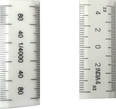 RINM Plastic Patwari Scale With pack of 2 Scale (1/4000 & 20-25) Marking Ruler(Set of 2, White)