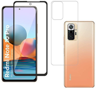 4 YARDS Front and Back Tempered Glass for Redmi note 10 pro (11-D)(Pack of 1)