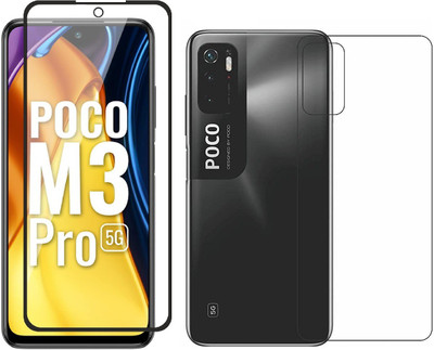 4 YARDS Front and Back Tempered Glass for Poco M3 Pro 5G (11-D)(Pack of 1)
