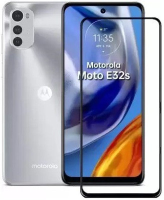 DSCASE Edge To Edge Tempered Glass for MOTOROLA e32s, MOTO e32s, MOTOROLA MOTO e32s(Pack of 1)
