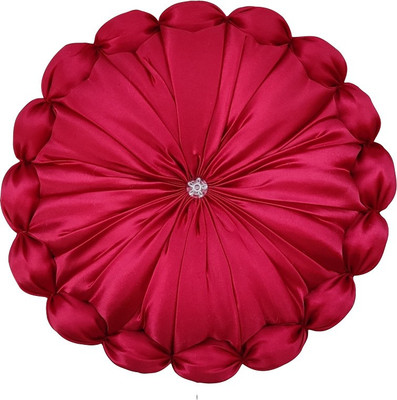 Pillowwala Charming Look Microfibre Solid Cushion Pack of 1(Red)