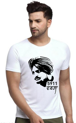 Zenloop Styles Printed Men Round Neck White T-Shirt