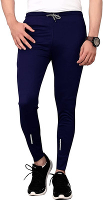 Chandan Tex Fab Solid Men Dark Blue Track Pants